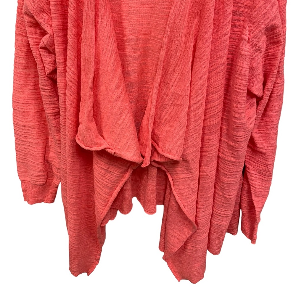 Lane Bryant Flyaway Front Spring Summer Fall Jacket Wrap Coral Color Size 26/28 - Picture 4 of 9